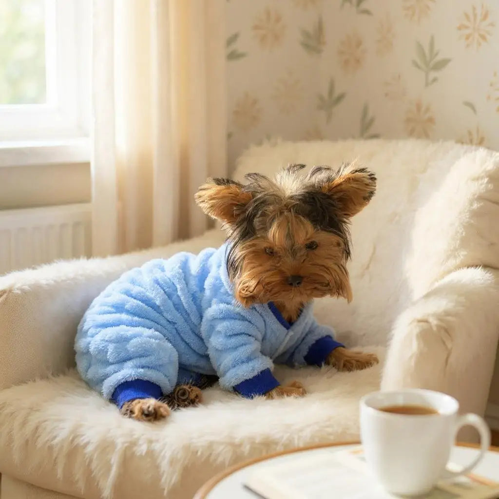 Macacão Inverno Pipoquinha Quente e Estiloso | Caprioli Shop Acessórios para Pets