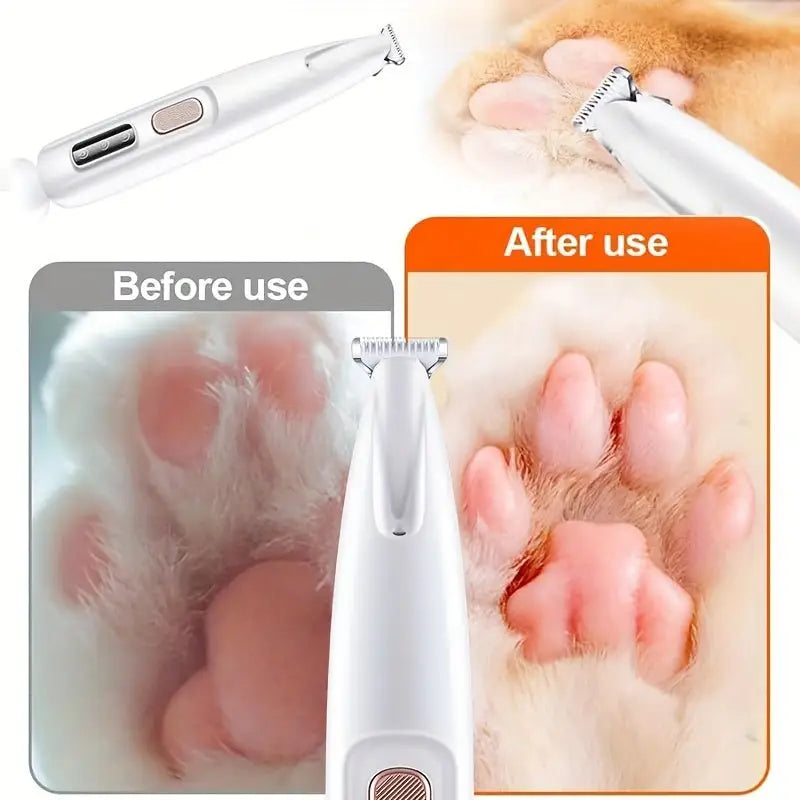 Máquina de Corte Elétrica Pet Silenciosa USB Precisão Pata e Rosto | Caprioli Inter Maquina tosa para gatos