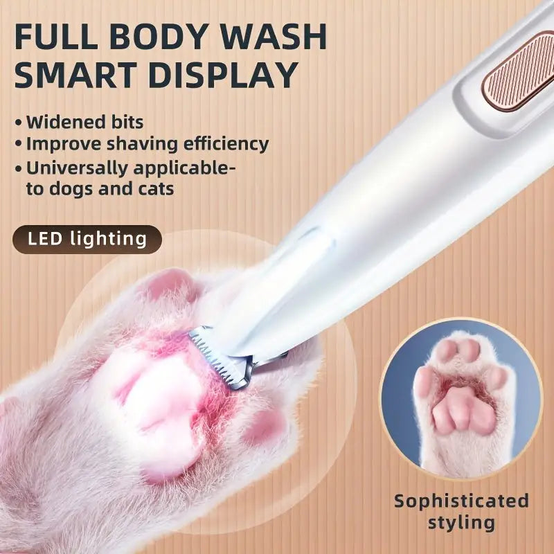 Máquina de Corte Elétrica Pet Silenciosa USB Precisão Pata e Rosto | Caprioli Inter Maquina tosa para gatos