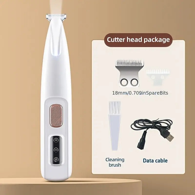 Máquina de Corte Elétrica Pet Silenciosa USB Precisão Pata e Rosto | Caprioli Inter Maquina tosa para gatos Cabeça Faca