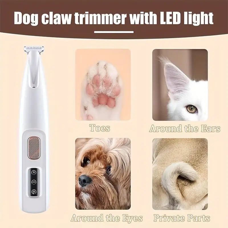 Máquina de Corte Elétrica Pet Silenciosa USB Precisão Pata e Rosto | Caprioli Inter Maquina tosa para gatos