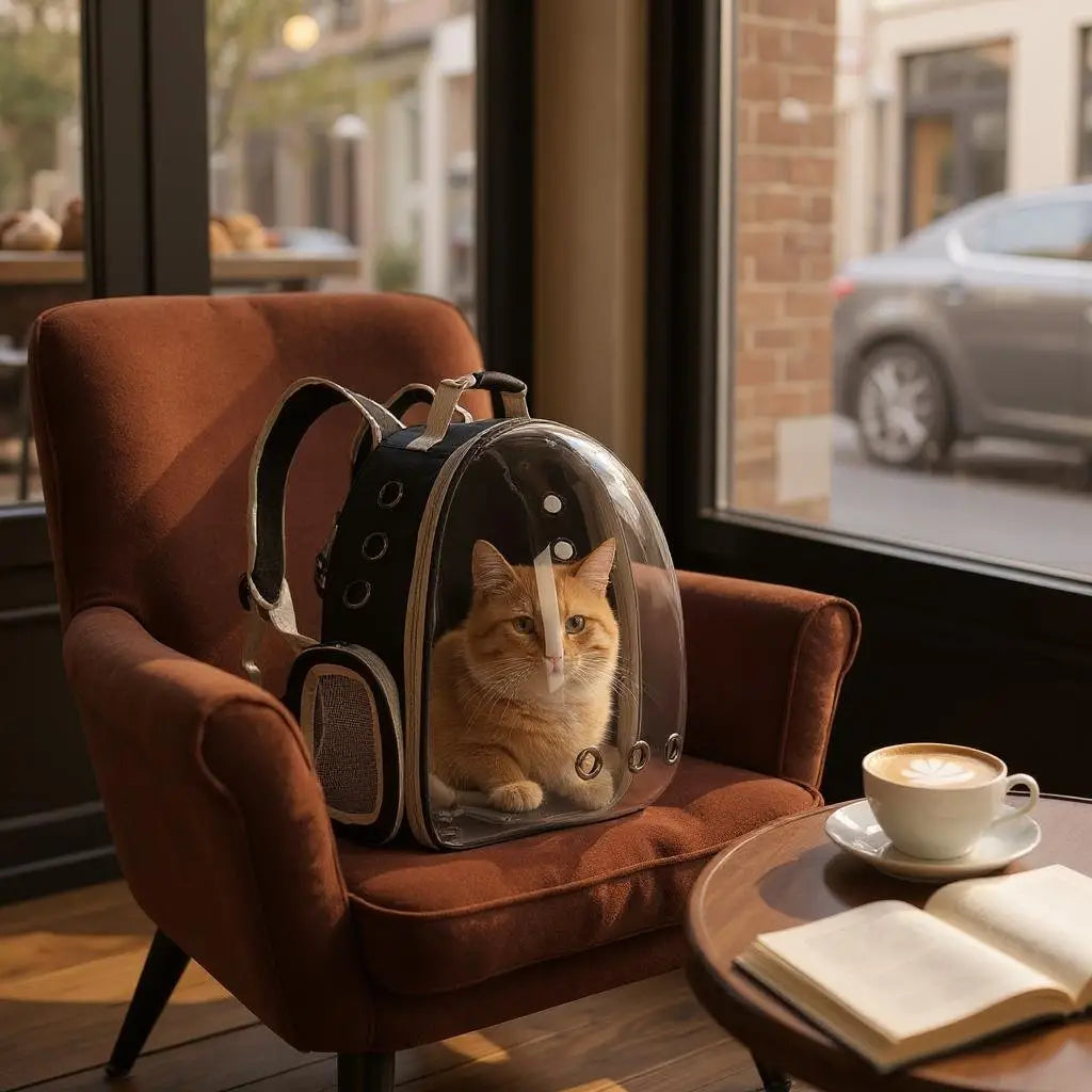 Mochila Transporte Gato Visão Panorâmica Cores | Caprioli Shop