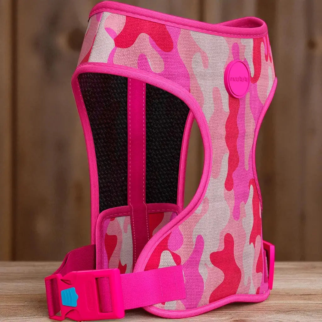 Peitoral para Cachorro Estampado Regulável com Guia Grátis | Caprioli Shop Coleiras Guias e Peitorais armypink / PP