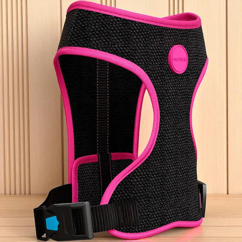 Peitoral para Cachorro Estampado Regulável com Guia Grátis | Caprioli Shop Coleiras Guias e Peitorais neon pink / PP