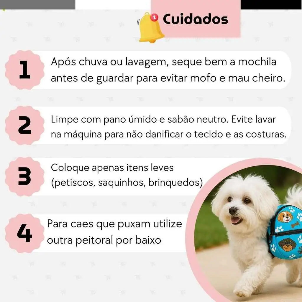 Peitoral Mochila 2 em 1 para Pets Conforto e Estilo | Caprioli Shop Acessórios