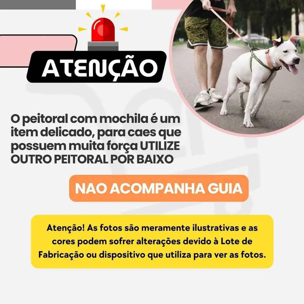 Peitoral Mochila 2 em 1 para Pets Conforto e Estilo | Caprioli Shop Acessórios