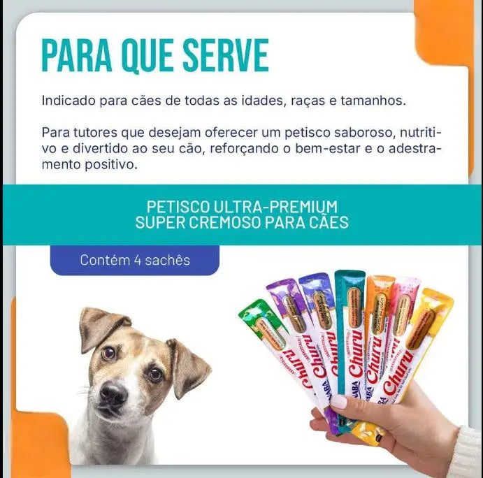Petisco Churu Para Cachorro 56g Vários Sabores | Caprioli Shop - Petisco para cachorro