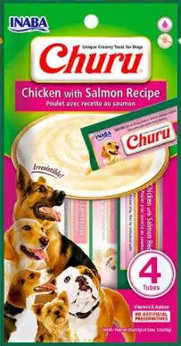 Petisco Churu Para Cachorro 56g Vários Sabores | Caprioli Shop - Frango com Salmão - Petisco para cachorro