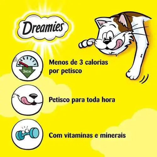 Petisco Dreamies Carne para Gatos Adultos 80g Sabor Premium | Caprioli Shop petisco gatos
