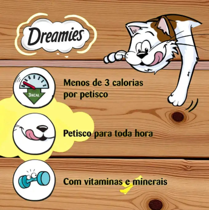Petisco Dreamies Salmão para Gatos Adultos Crocante 40g | Caprioli Shop
