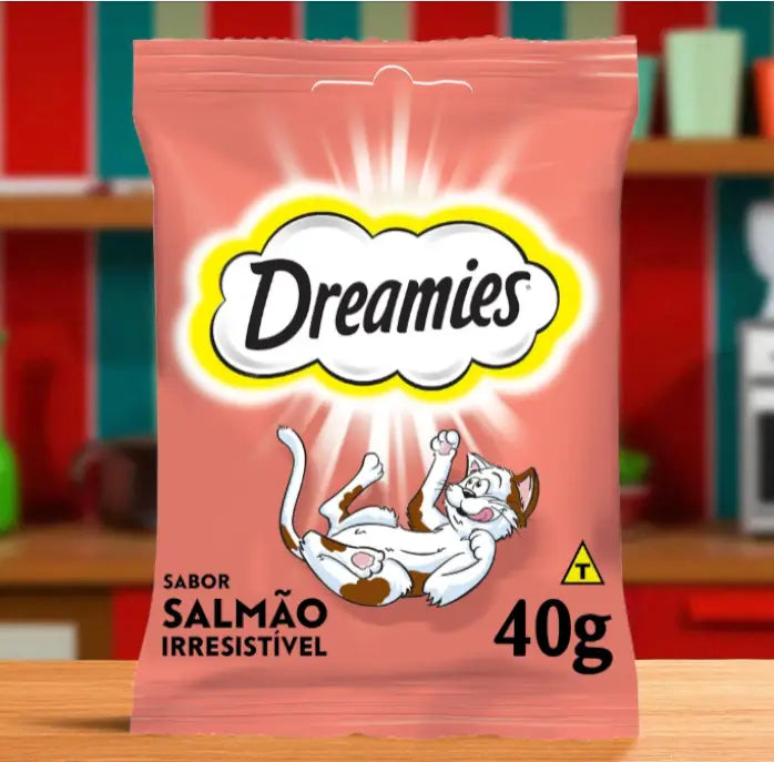 Petisco Dreamies Salmão para Gatos Adultos Crocante 40g | Caprioli Shop