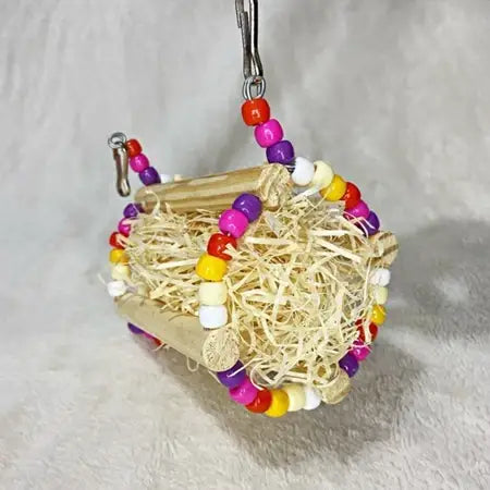 Puxa Palha Antiestresse Brinquedo Interativo para Calopsita e Periquito | Caprioli Shop - Feminino - Brinquedos