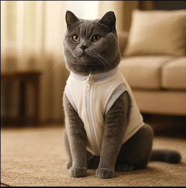 Roupa Cirúrgica Unissex para Gatos - Conforto Premium | Caprioli Shop - roupas e acessórios para gatos