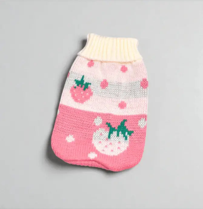Roupa de Inverno Quente para Gatos - Estilo e Conforto | Caprioli Shon - Morango Rosa / 6-suggest 1-1.5kg - roupas