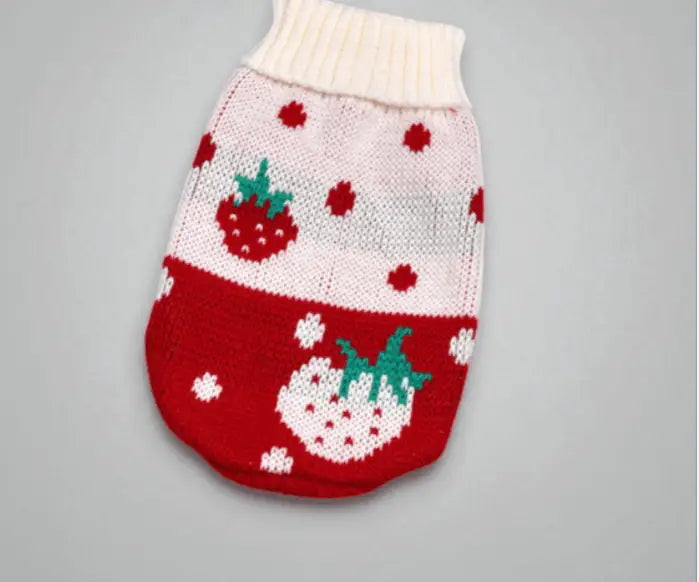 Roupa de Inverno Quente para Gatos - Estilo e Conforto | Caprioli Shon - Morango Vermelho / 6-suggest 1-1.5kg - roupas