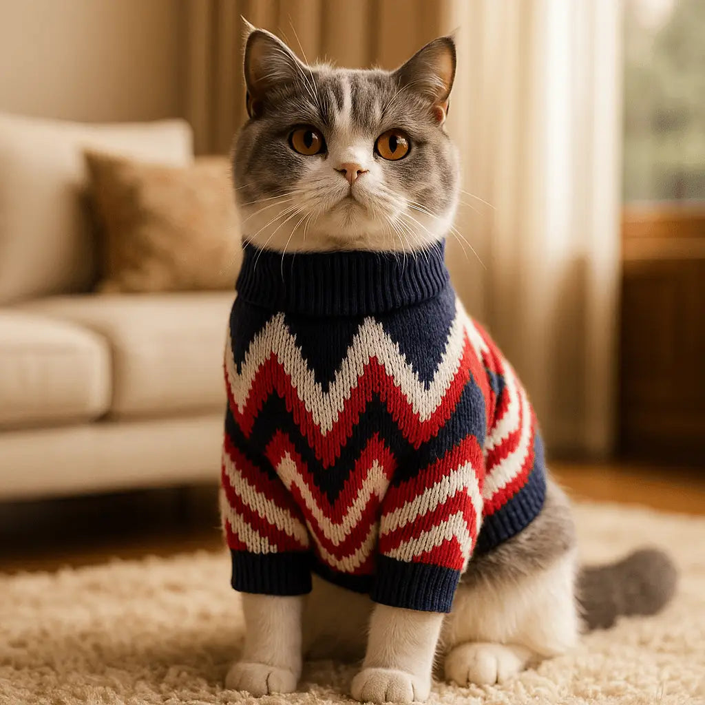 Roupa de Inverno Quente para Gatos - Estilo e Conforto | Caprioli Shon - roupas e acessórios para gatos