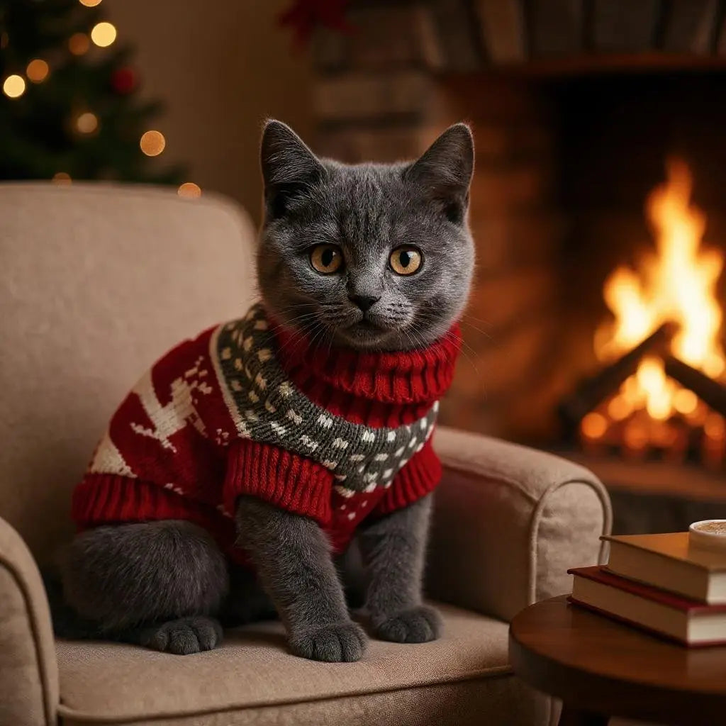 Roupa de Inverno Quente para Gatos - Estilo e Conforto | Caprioli Shon - roupas e acessórios para gatos