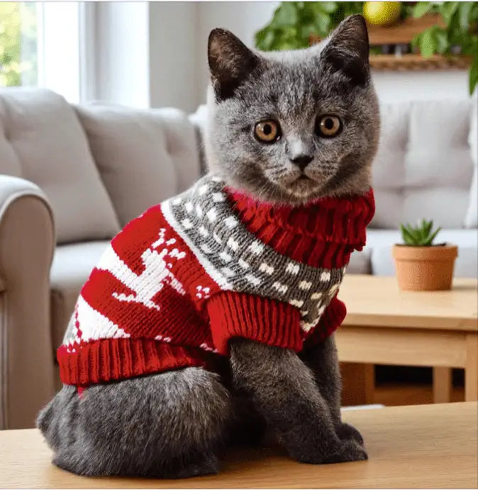 Roupa de Inverno Quente para Gatos - Estilo e Conforto | Caprioli Shon - roupas e acessórios para gatos