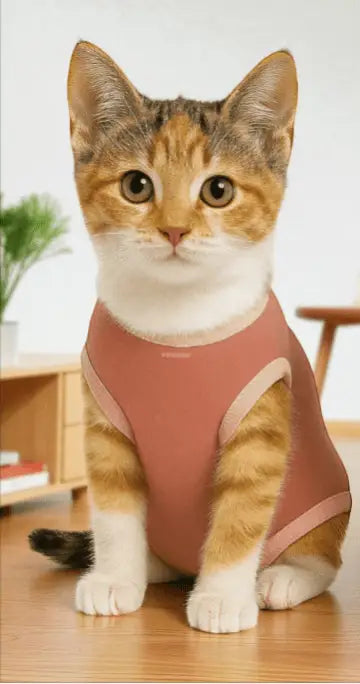 Roupa Protetora Pós-Castração para Gatos - Conforto e Estilo | Caprioli Shop - Tamanho 3 - Fêmea / 1 pç - roupas