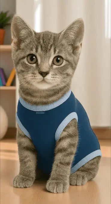 Roupa Protetora Pós-Castração para Gatos - Conforto e Estilo | Caprioli Shop - Tamanho 2 - Macho / 1 pç - roupas