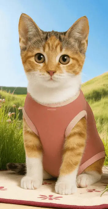 Roupa Protetora Pós-Castração para Gatos - Conforto e Estilo | Caprioli Shop - Tamanho 1 - Fêmea / 1 pç - roupas