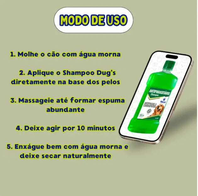 Shampoo Antipulgas e Carrapatos 500ml Proteção Premium | Caprioli Shop shampoo para cachorro
