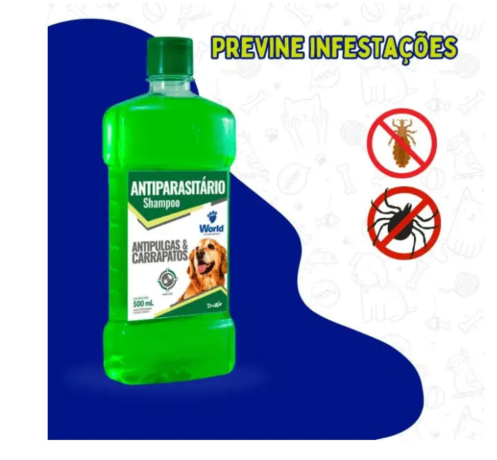 Shampoo Antipulgas e Carrapatos 500ml Proteção Premium | Caprioli Shop shampoo para cachorro