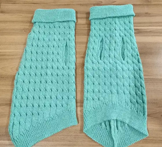 Suéter Quente para Gatos - Conforto Inverno | Caprioli Shop - Verde Água / P - roupas e acessórios para gatos