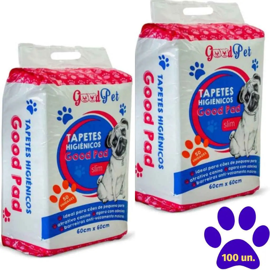 Tapete Higiênico Good Pad 60x60 cm Kit com 2x50 Conforto e Praticidade | Caprioli Shop tapete higiênico para cachorro