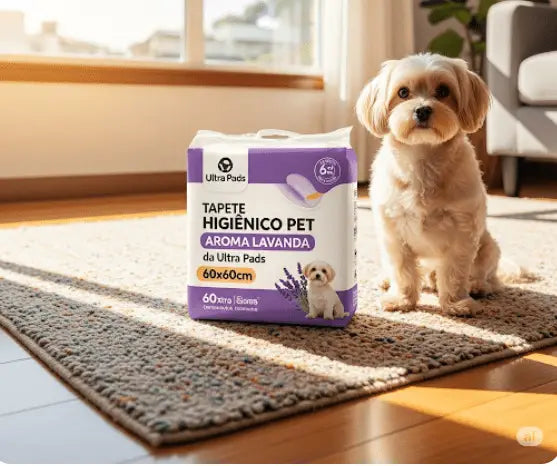 Tapete Higiênico Pet Aroma Lavanda 60x60cm Conforto e Praticidade | Caprioli Inter tapete higiênico para cachorro