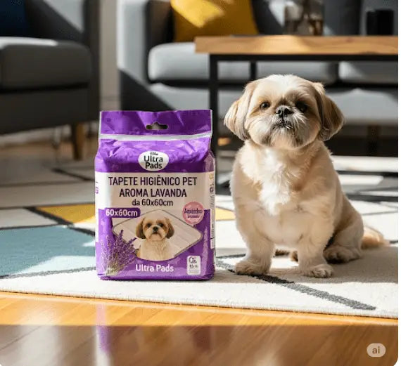 Tapete Higiênico Pet Aroma Lavanda 60x60cm Conforto e Praticidade | Caprioli Inter tapete higiênico para cachorro