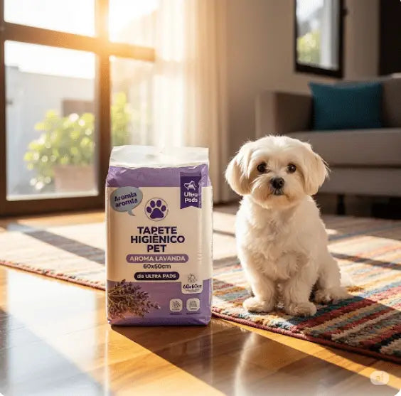 Tapete Higiênico Pet Aroma Lavanda 60x60cm Conforto e Praticidade | Caprioli Inter tapete higiênico para cachorro