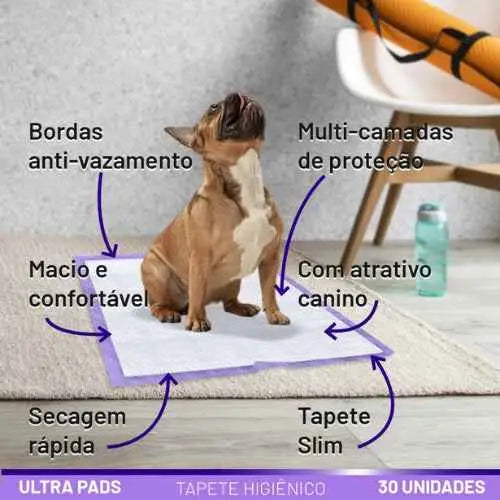 Tapete Higiênico Pet Aroma Lavanda 60x60cm Conforto e Praticidade | Caprioli Inter tapete higiênico para cachorro