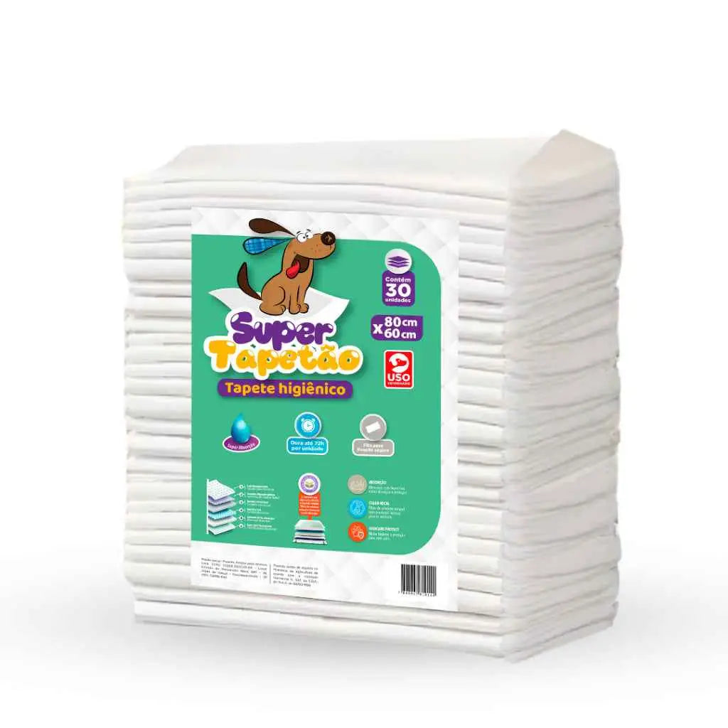 Tapete Higiênico Super Absorvente 80x60cm Conforto e Praticidade | Caprioli Inter tapete higiênico para cachorro