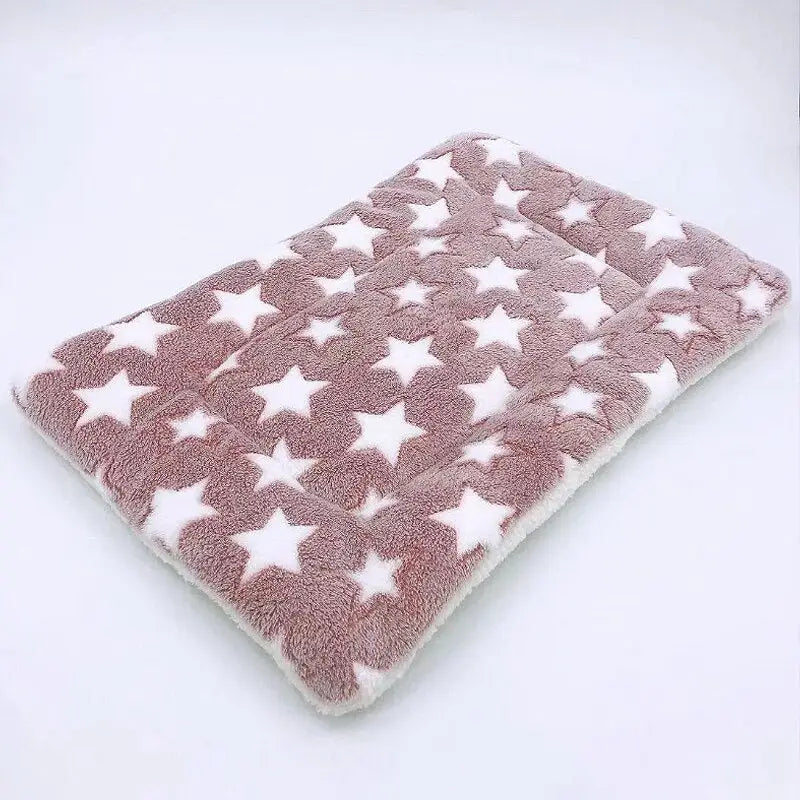 Tapetinho para Pets em Veludo Coral – Versátil Tamanhos P a GG | Caprioli Inter Acessórios Estrela Rosa / 30X40cm