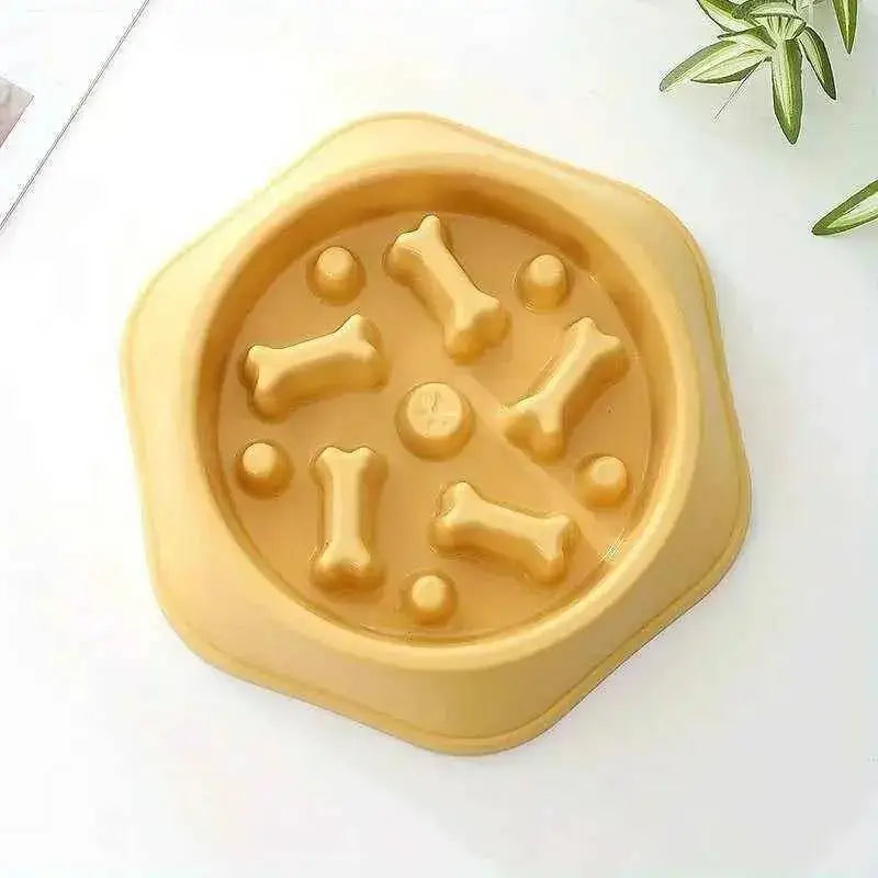 Tigela Anti Asfixia para Cães Alimentação Segura | Caprioli Shop comedouro e bebedouro yellow