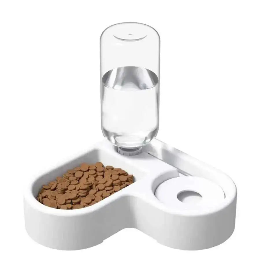 Tigela Dupla de Canto para Gato e Cachorro / Caprioli Shop comedouro bebedouro BRANCO