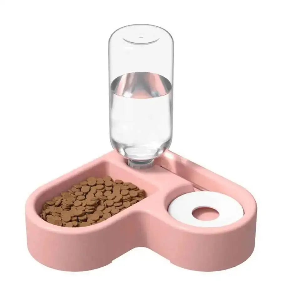 Tigela Dupla de Canto para Gato e Cachorro / Caprioli Shop comedouro bebedouro Rosa