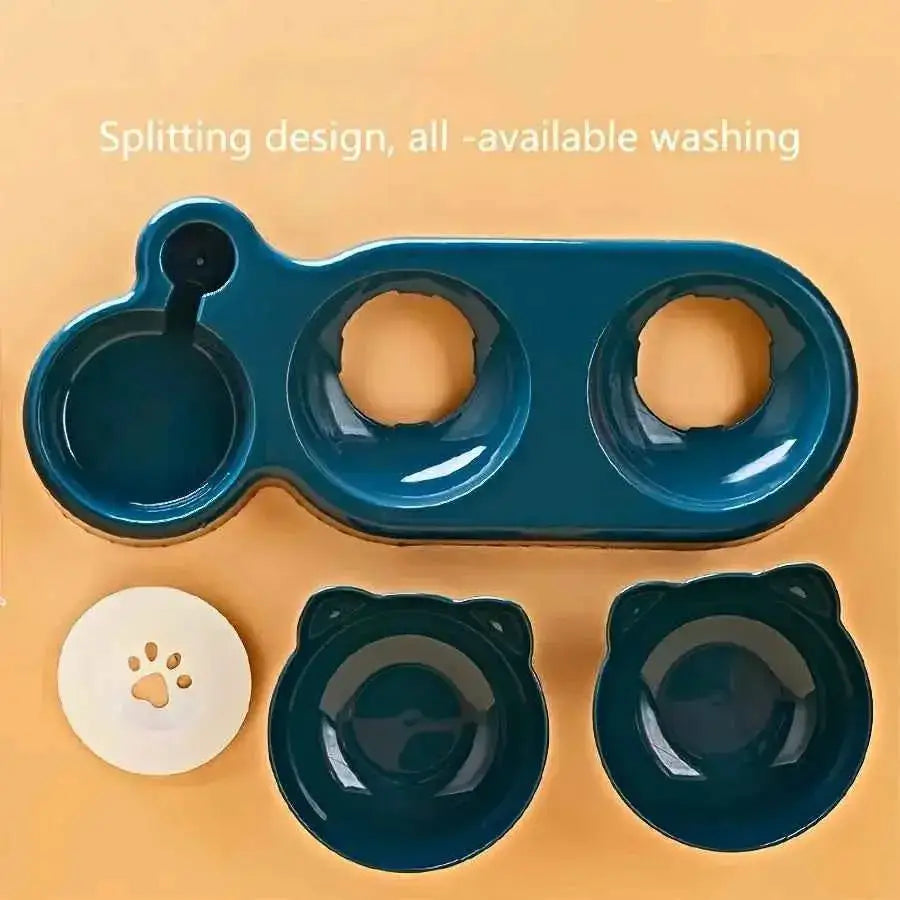 Tigelas 3 em 1 para Gatos Design Inclinado e Sofisticado I Caprioli Shop Comedouro Bebedouro