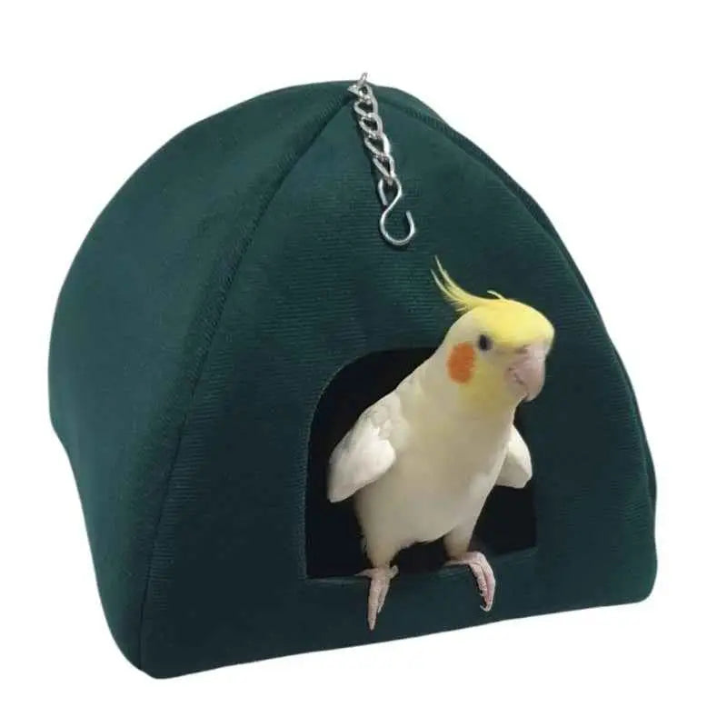 Toca Cabana Rede Aves Pequenas 23CM - Conforto Pet Premium + Versátil | Caprioli Shop - Verde-escuro - Casinha