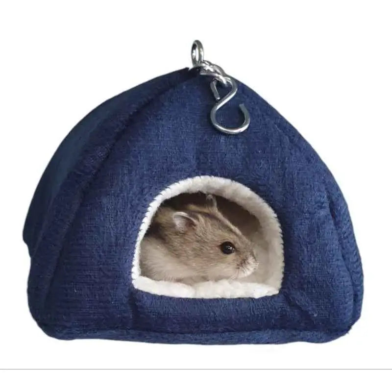 Toca Casinha Caminha Hamster 12cm Pelúcia | Caprioli Shop para animais pequenos Azul