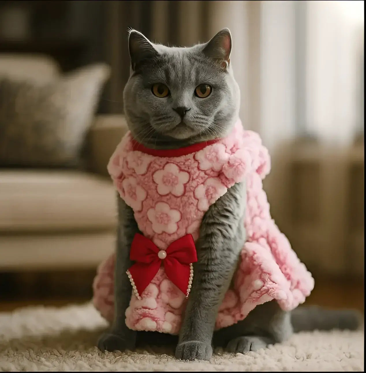 Vestido Soft para Gatos - Estilo e Conforto Inverno | Caprioli Shop - roupas e acessórios para gatos