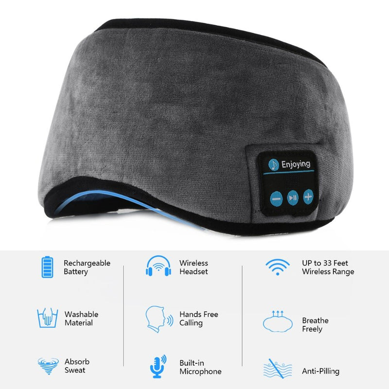 Tapa Olho Máscara Dormir Fone De Ouvido Bluetooth