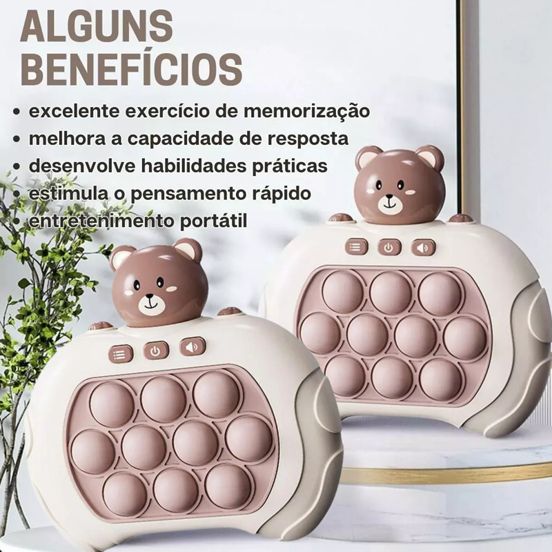 Pop-it Mini Gamer Console Anti Stress Eletrônico Urso