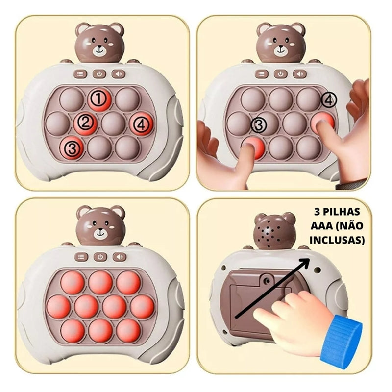 Pop-it Mini Gamer Console Anti Stress Eletrônico Urso