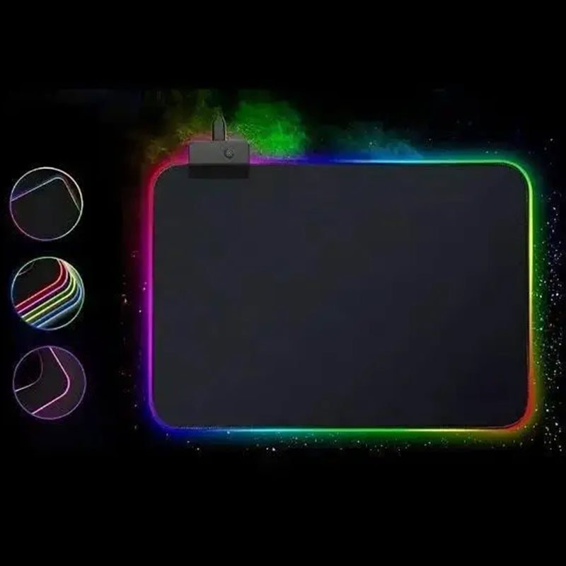 Mouse Pad Gamer Led  Iluminado 35x25 Cm Multicores