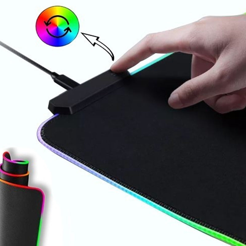 Mouse Pad Gamer Led  Iluminado 35x25 Cm Multicores