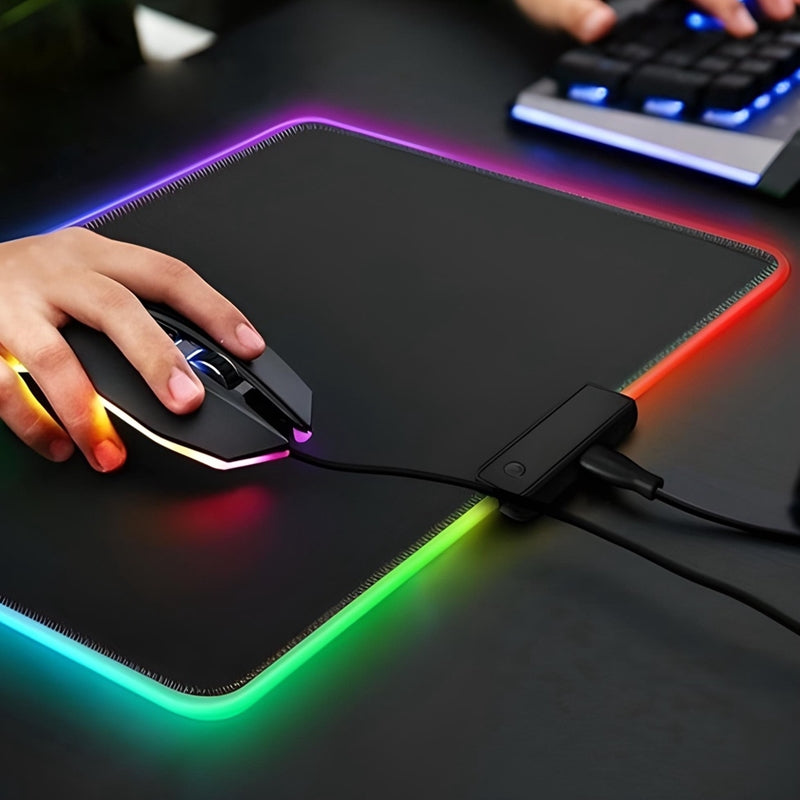 Mouse Pad Gamer Led  Iluminado 35x25 Cm Multicores