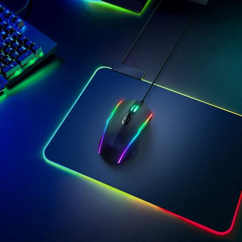 Mouse Pad Gamer Led  Iluminado 35x25 Cm Multicores