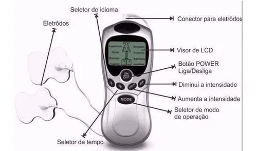 Massageador Muscular Digital 4 Eletrodos